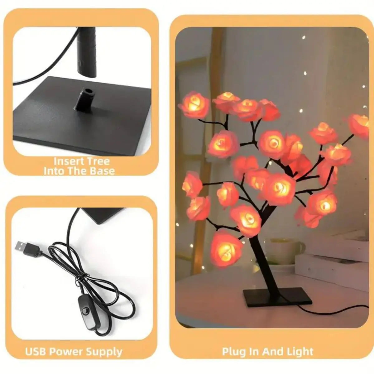 Enchanted Rose Tree Lamp